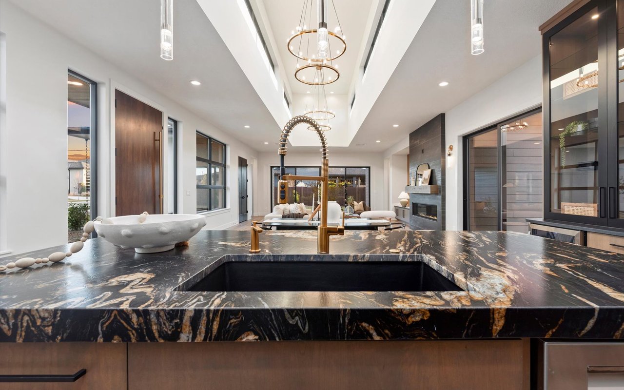 New Construction Home With Volcano Granite Island