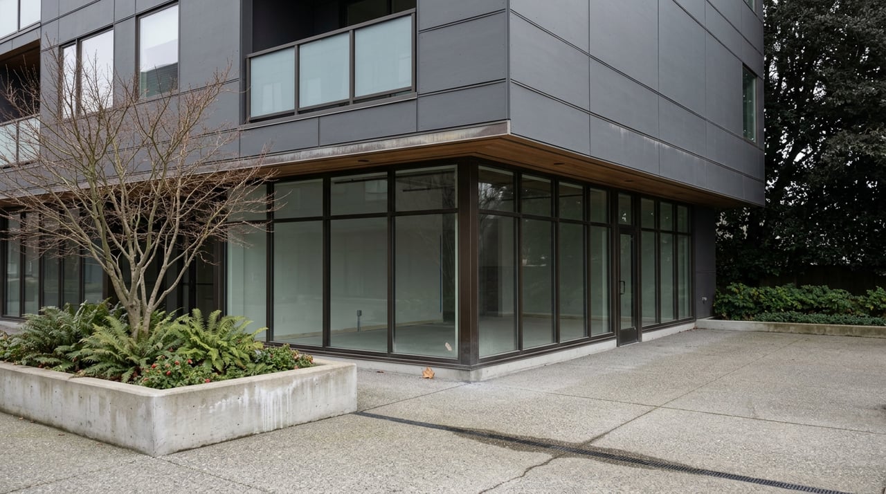 Mercer Island's Newest Building Is Finished. Its Ground Floor Still Isn't Anyone's.