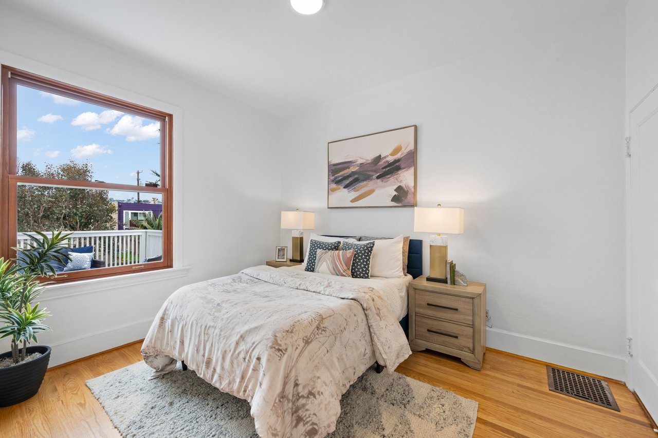 Lower Level bedroom looking east, Outer Sunset San Francisco