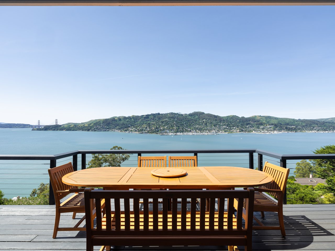 Exceptional Setting with views spanning San Francisco, the Golden Gate Bridge, Sausalito, and across the bay