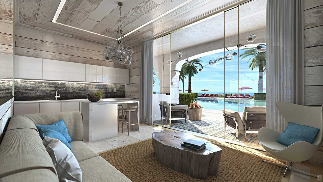 The Estates at Acqualina cabanas interior 