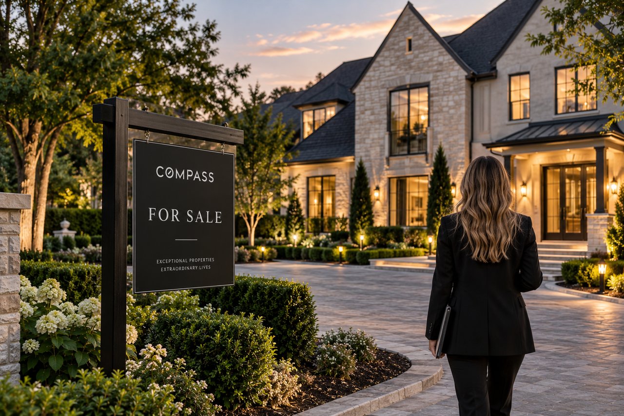 Luxury home listed for sale with a real estate professional, illustrating the factors that influence how long high-end properties typically stay on the market.