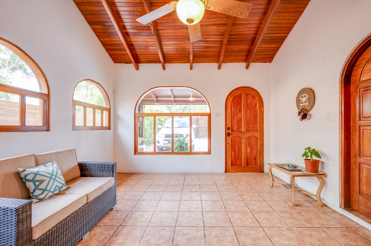 Casa de Luz | 3BR Tropical Home with Pool & Rancho, Walk to Potrero Beach