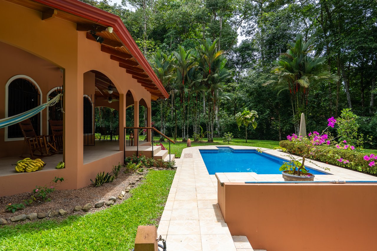 Ojochal Home for Sale with Pool, Creek & 1.6 Acres