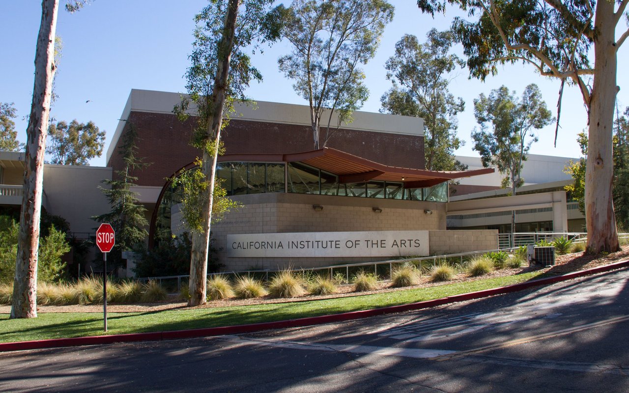 California Institute of the Arts campus entrance in Valencia, photographed in 2012