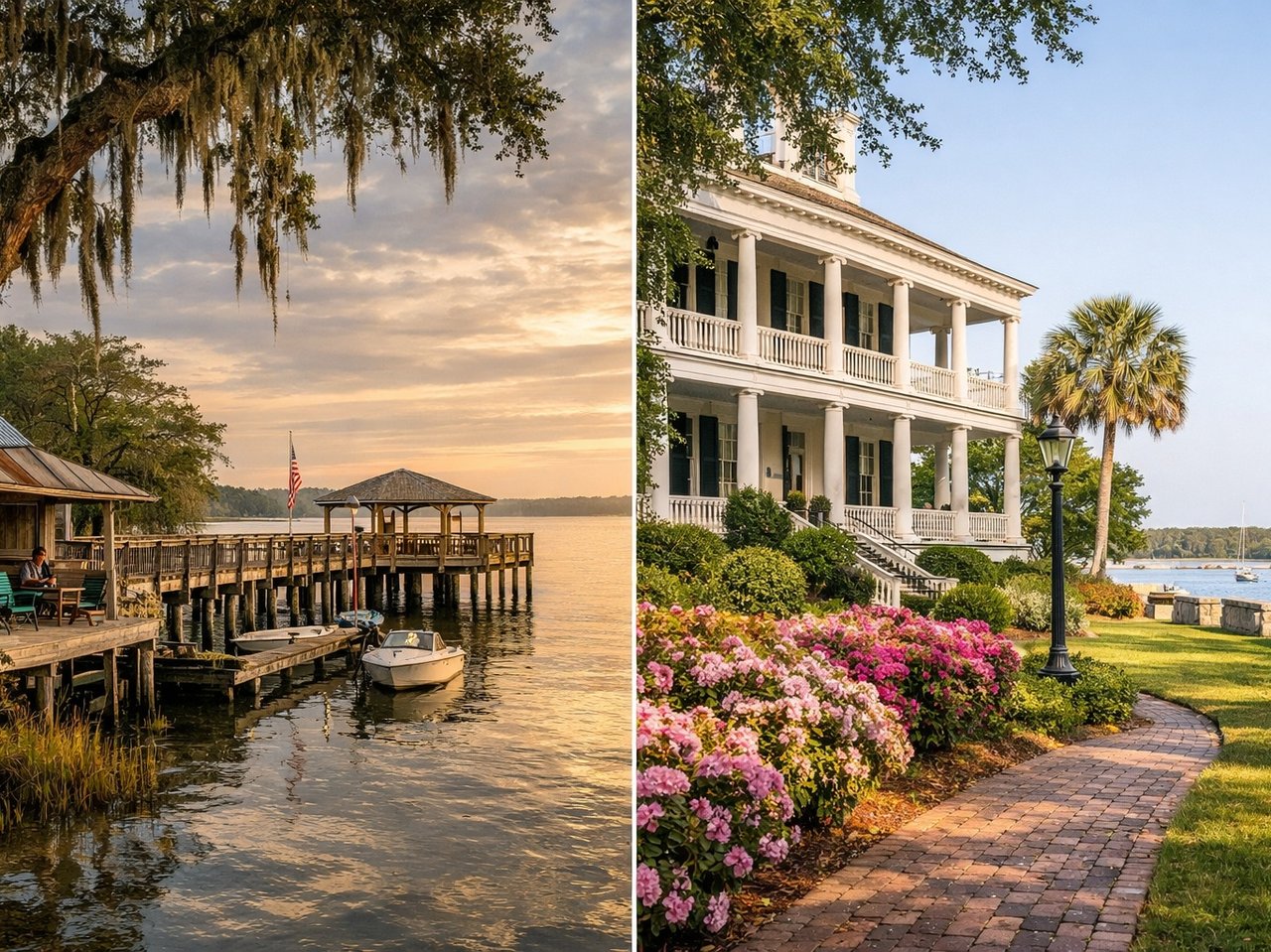 Bluffton SC vs Beaufort SC comparison showing two popular South Carolina Lowcountry towns.