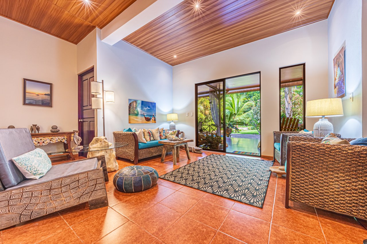 0.50 ACRES – 5 Bedroom Riverfront Modern Home, Walking Distance To Dominical!!!