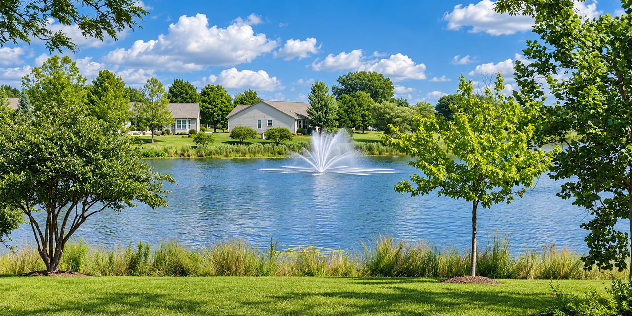 18-acre fishing lake at Shorewood Glen