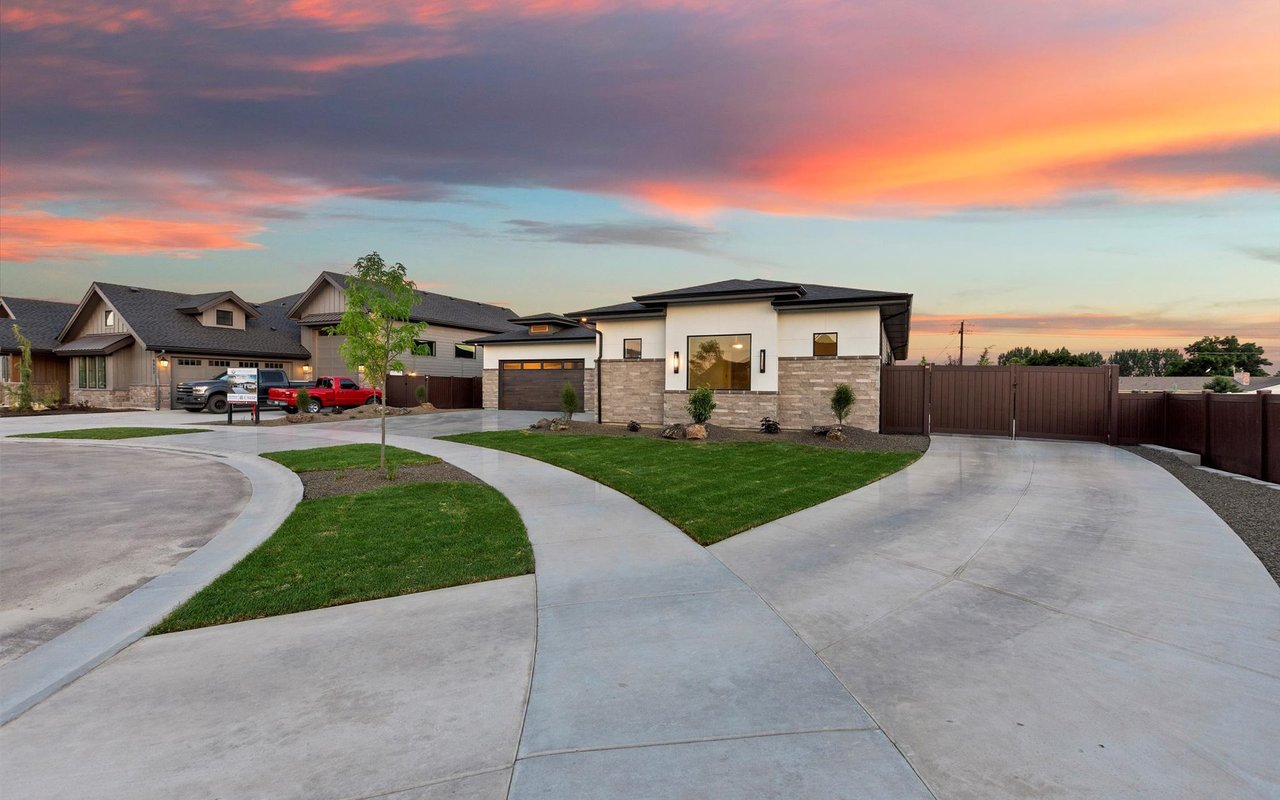 Contemporary Craftsman with Front Entry Courtyard