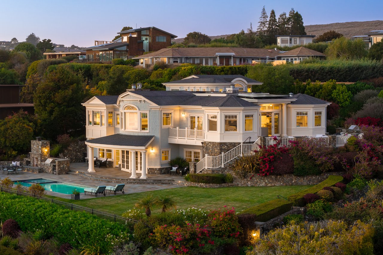 Exceptional East Coast-Inspired Estate with Sweeping Views of San Francisco and the Golden Gate Bridge