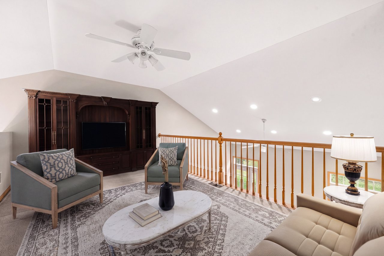 Versatile loft space on the second level at 2137 Prairie Lane Woodridge IL