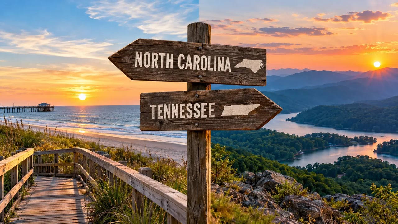 North Carolina vs. Tennessee comparison for people deciding which state to move to.