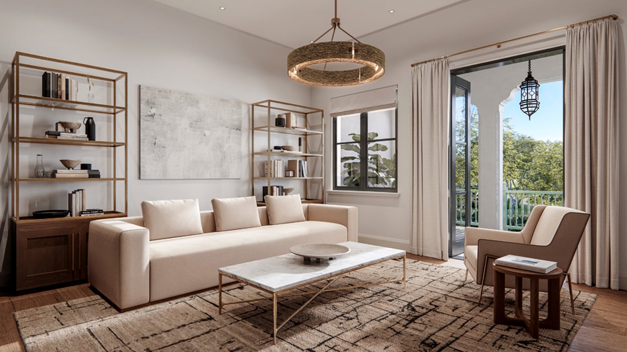 The Village at Coral Gables interior living room