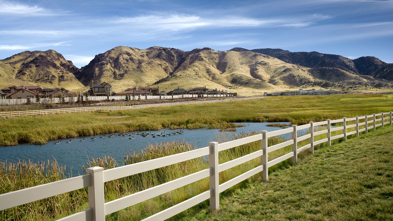 Damonte Ranch wetlands in South Reno, Nevada, with surrounding open space and residential neighborhoods.