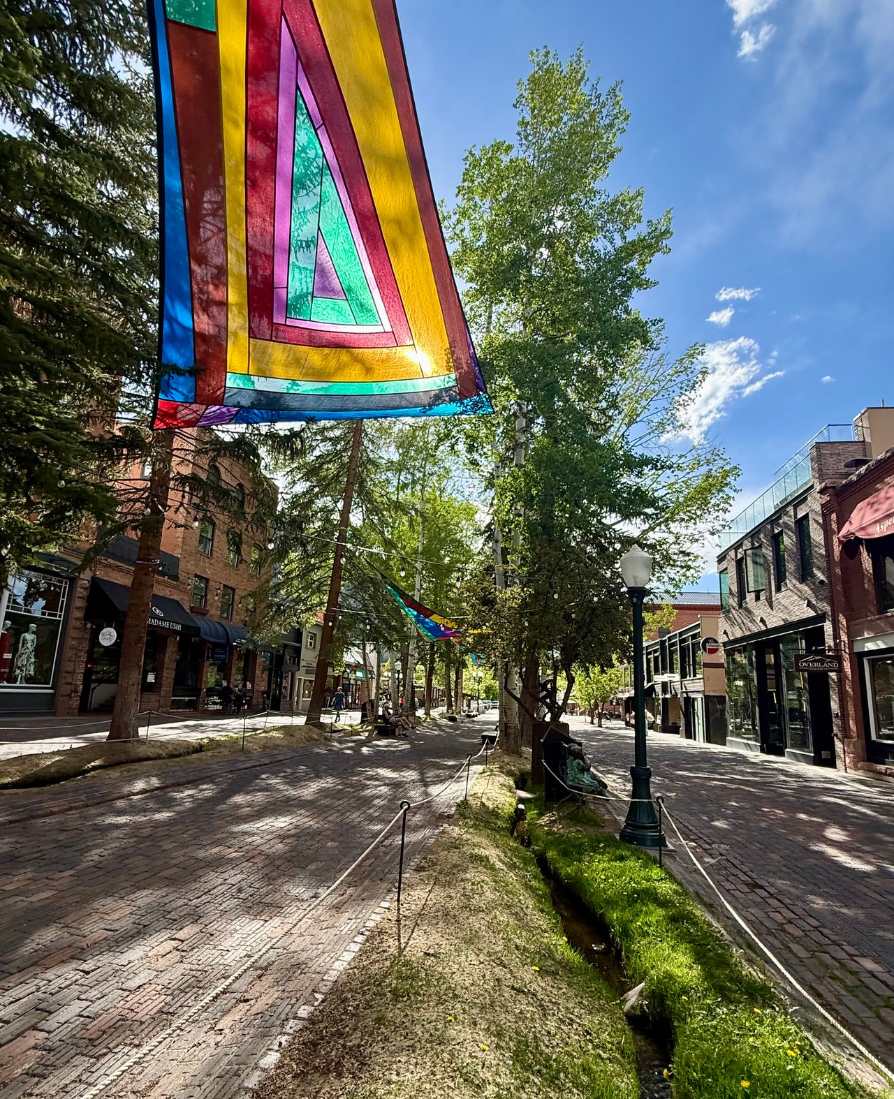 Rachel Hayes artwork on Aspen's Pedestrian Mall 2026