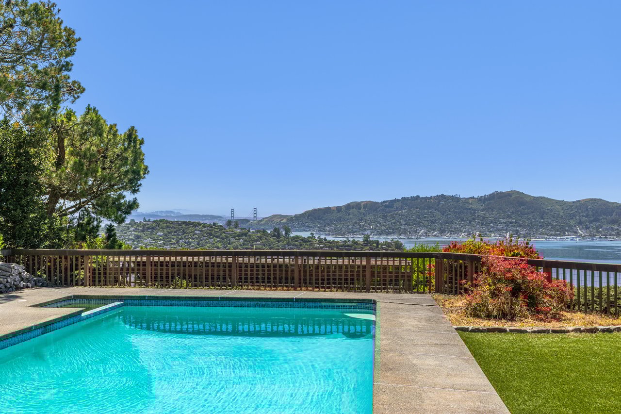 Incredible Backyard with San Francisco Bay Views and Pool
