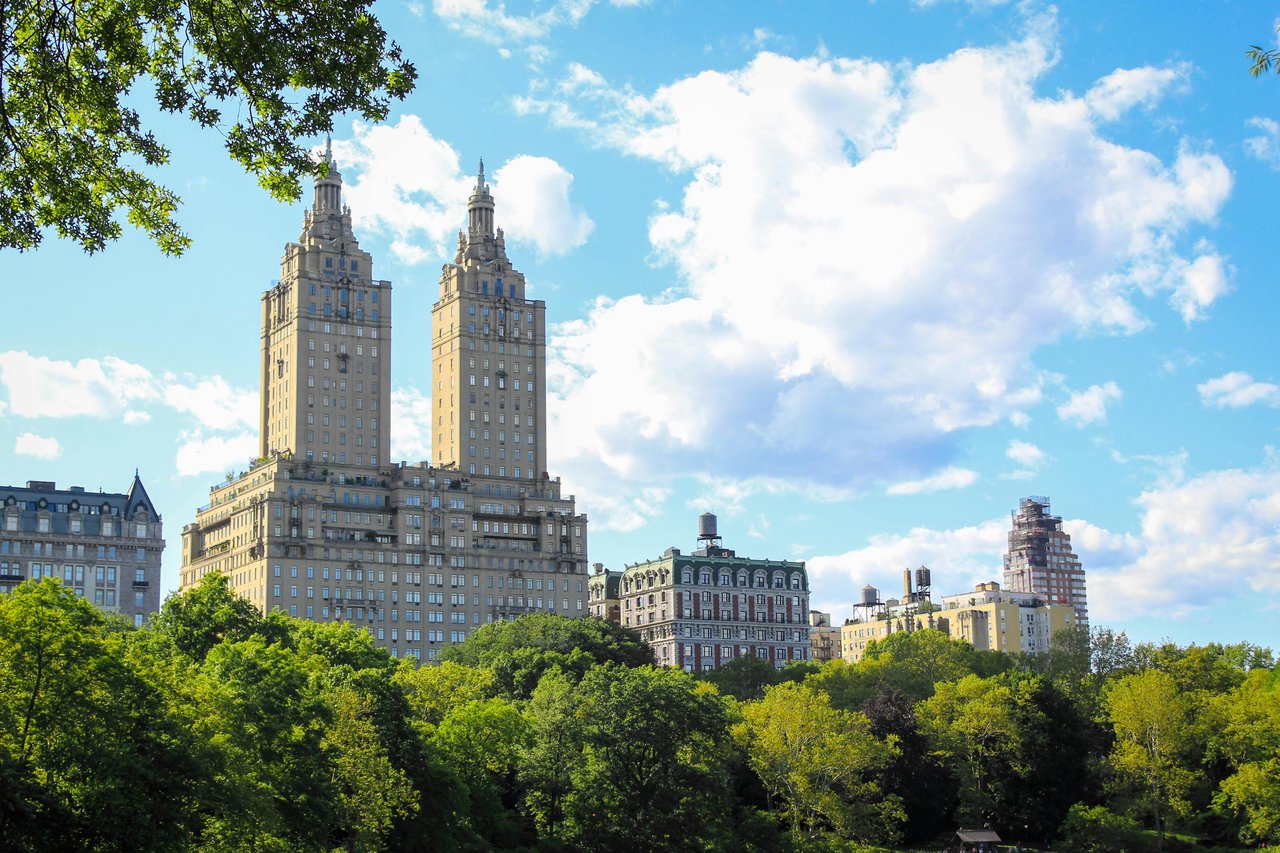 Upper West Side pre-war co-op buildings and luxury apartments overlooking Central Park in Manhattan.