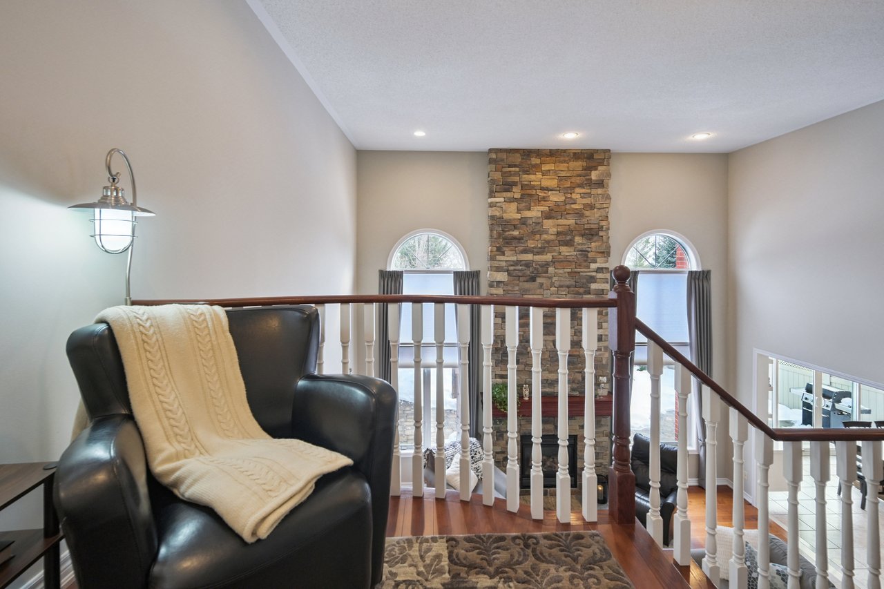 Resort-style yard backing onto lush ravine