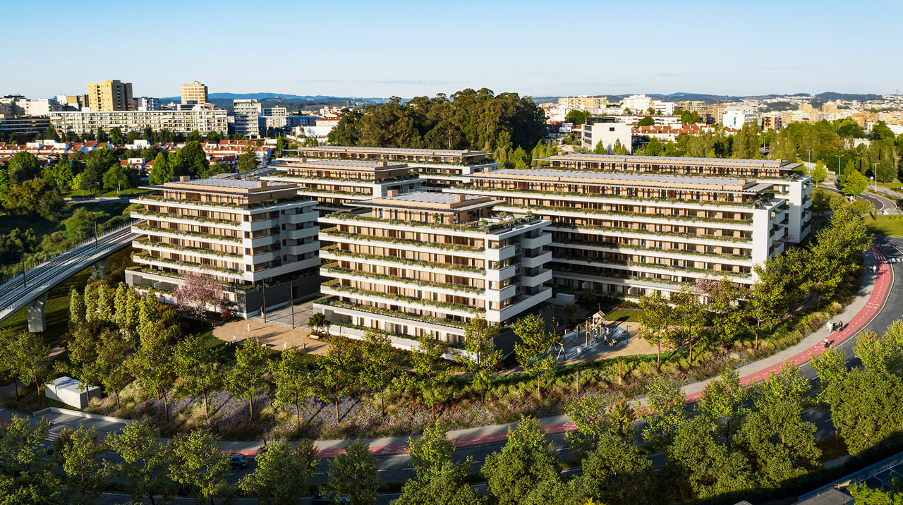 Contemporary 4-Bedroom Apartment with Private Terrace and Parking – Elevated Living in Maia, Portugal