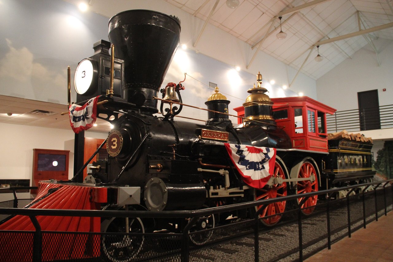 The General locomotive on display at the Southern Museum in downtown Kennesaw, Georgia