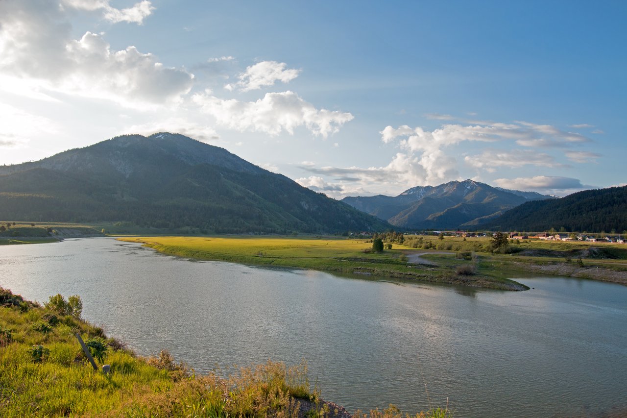 snake river and palisades confluence in alpine wyoming