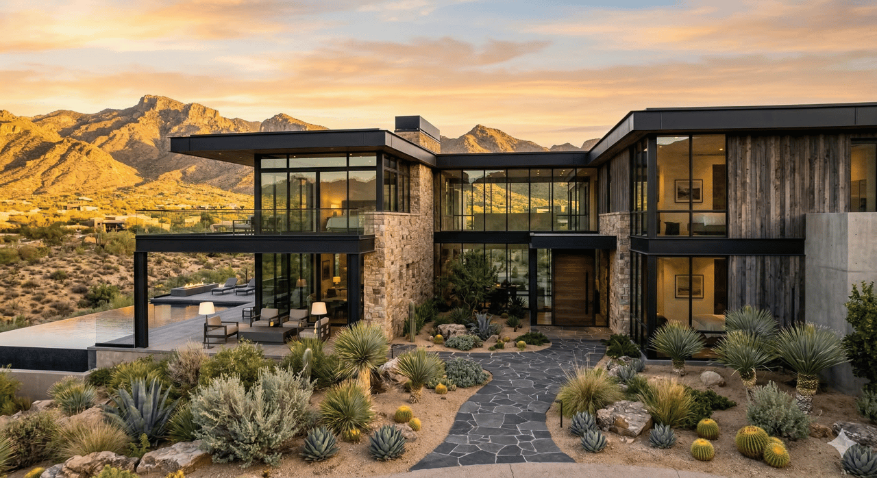 ltra-realistic modern luxury home exterior