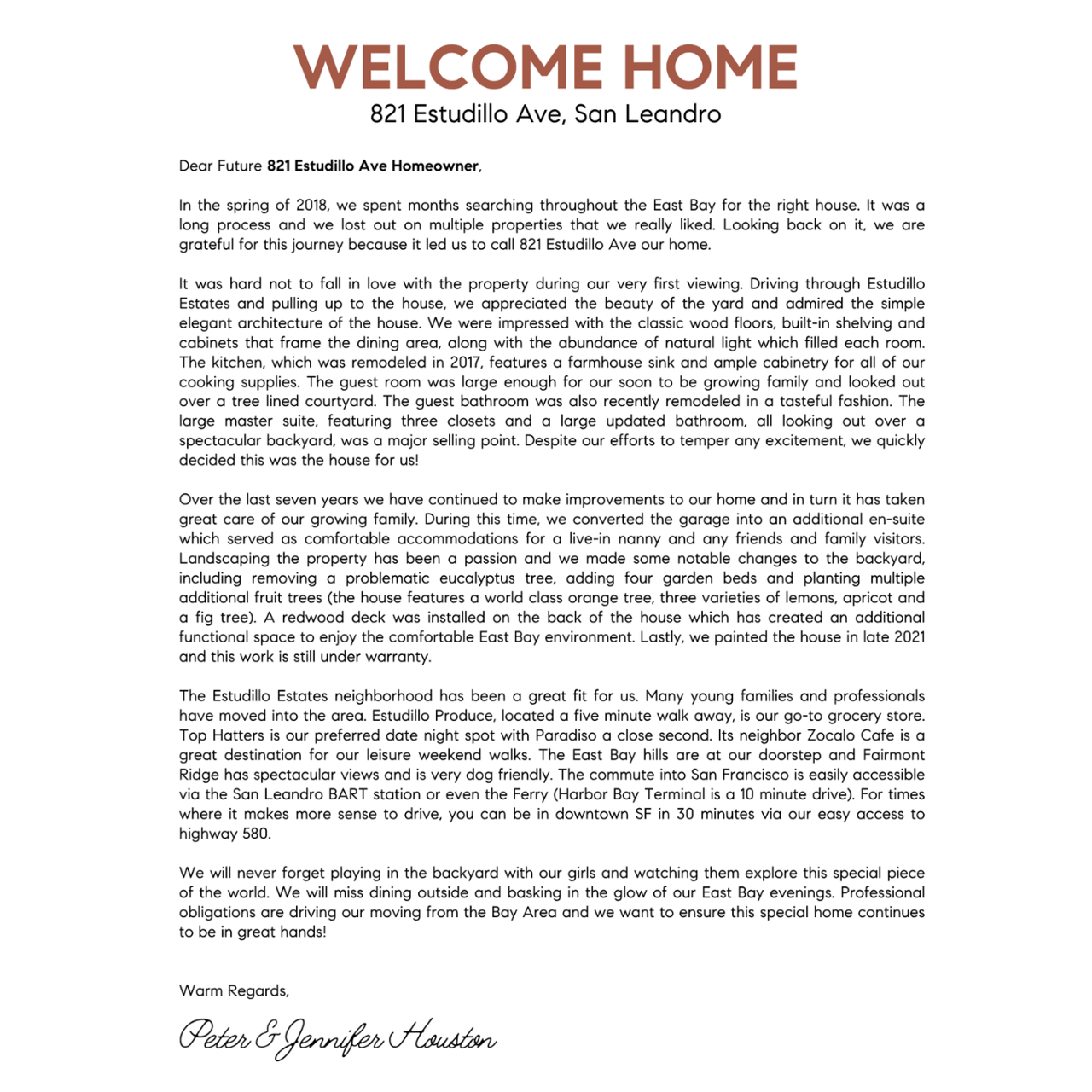 Welcome Home