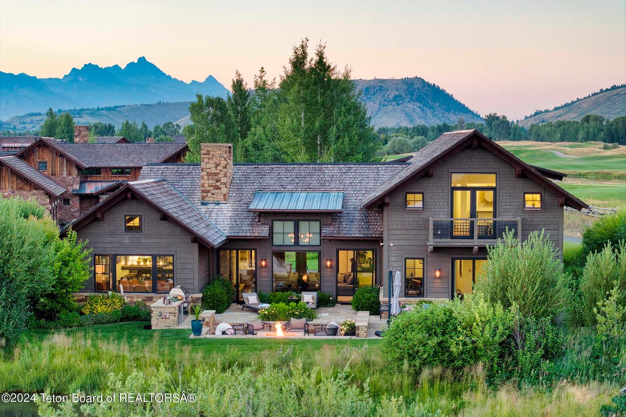 View of Melody Ranch neighborhood in Jackson Hole, WY, featuring mountain views, open spaces, and family-friendly amenities.