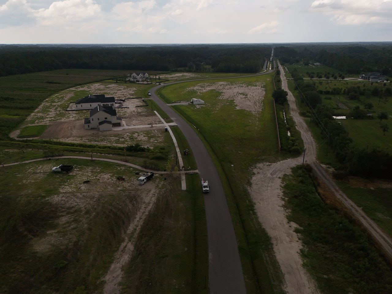 Drone View of Iron Branch Luxury Home Community