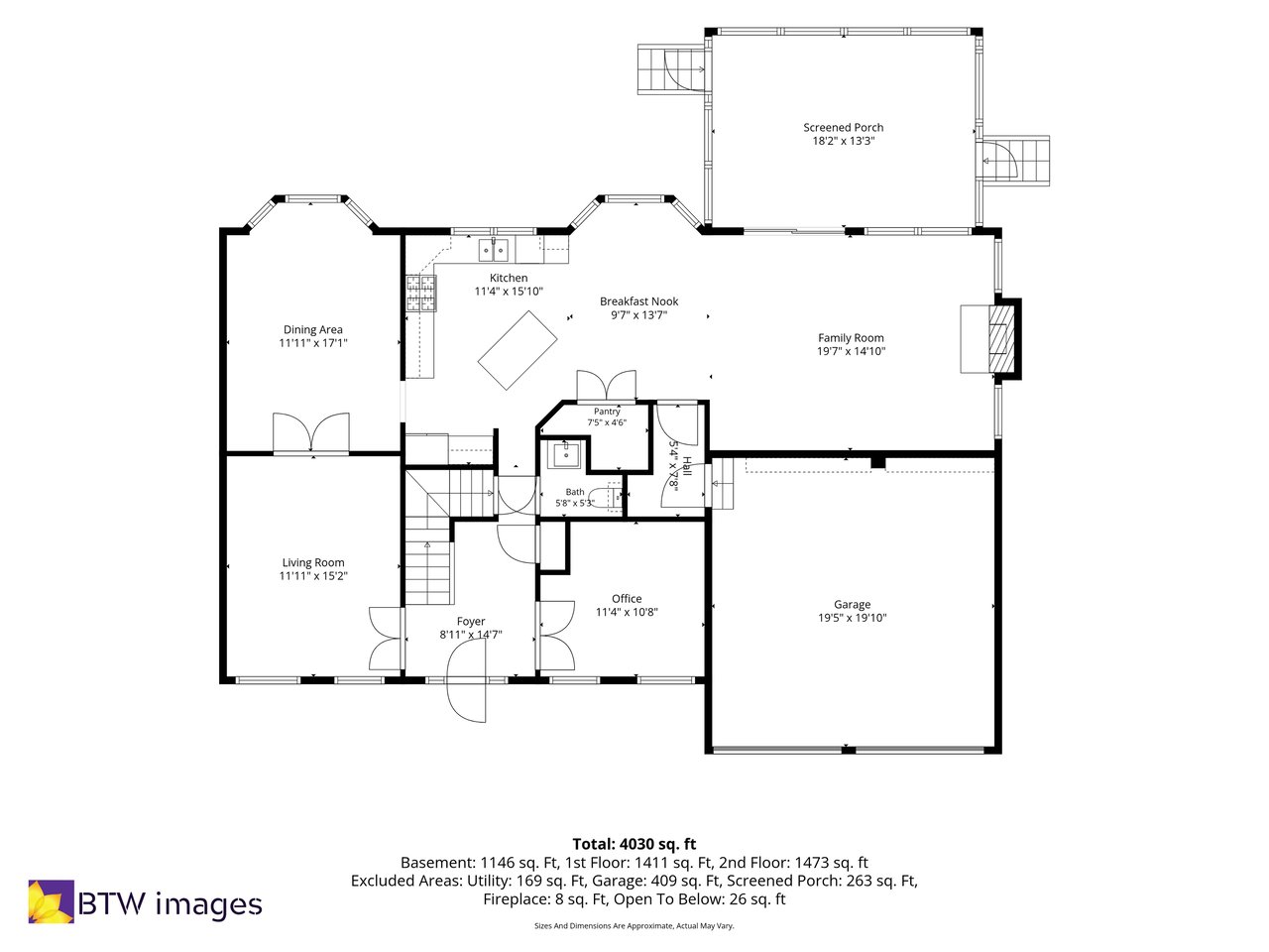 Floor plan for 15581 Hume School Ct