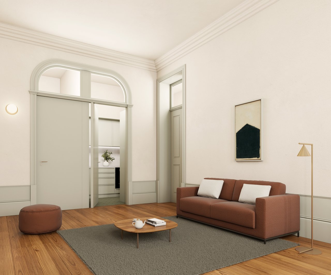 Elegant One-Bedroom Apartment with Private Garden in Downtown Porto