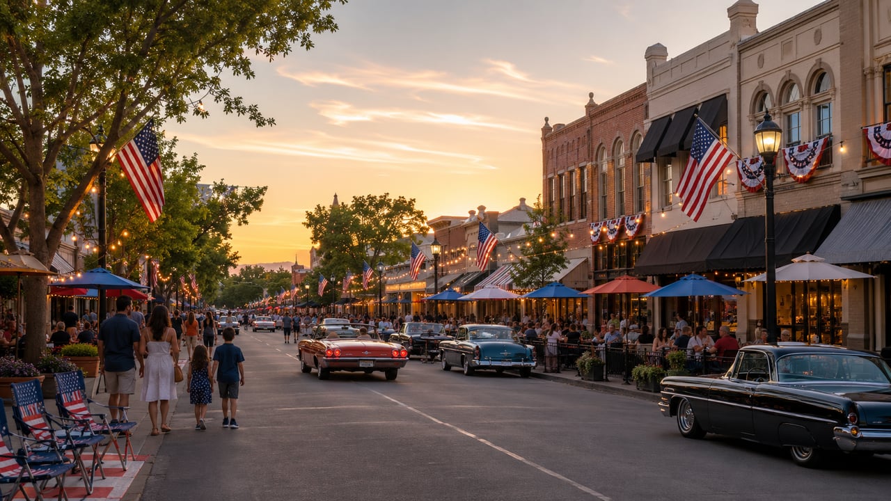 Downtown Morgan Hill on the Fourth of July