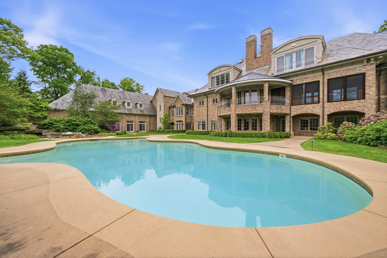 Heated salt water pool and waterfall