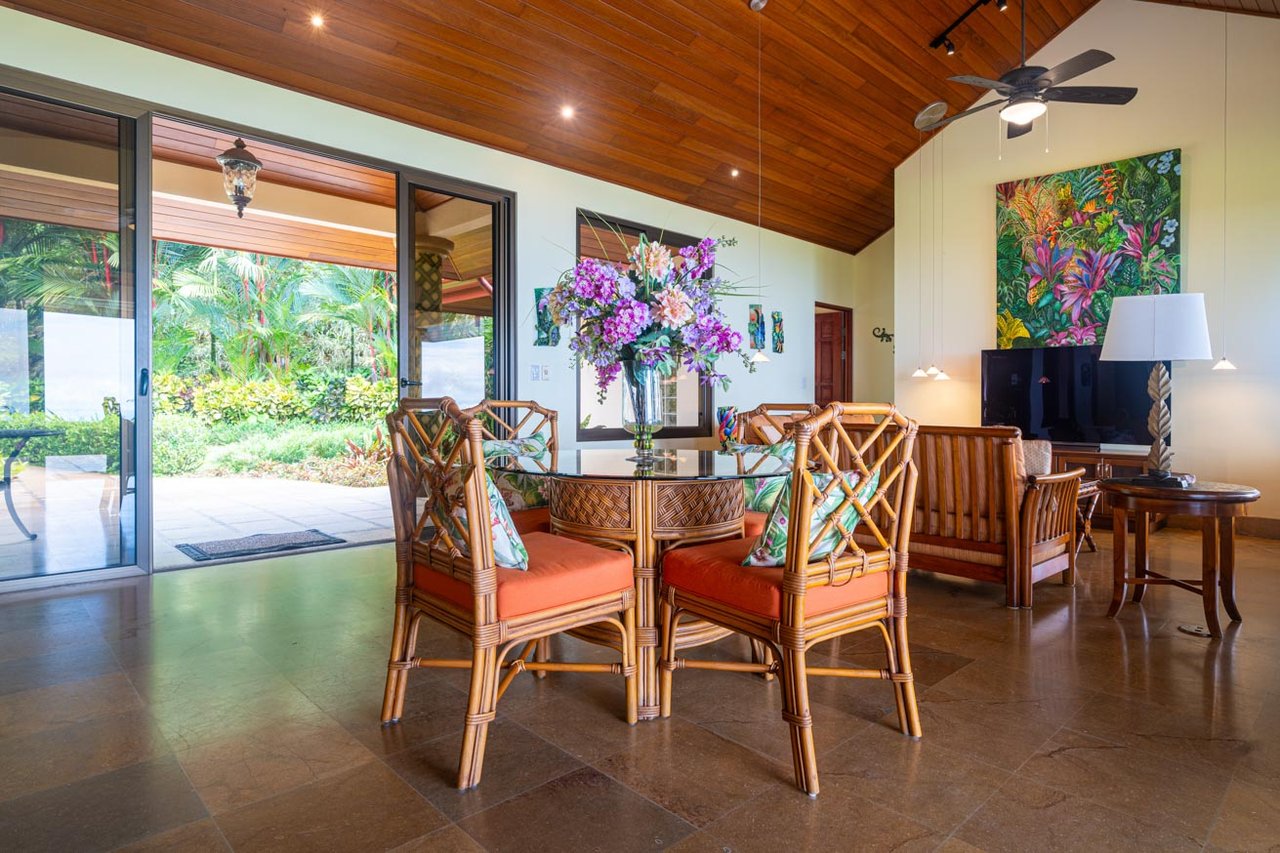 Ocean, jungle & mountain views on a meticulously landscaped 3-home family compound