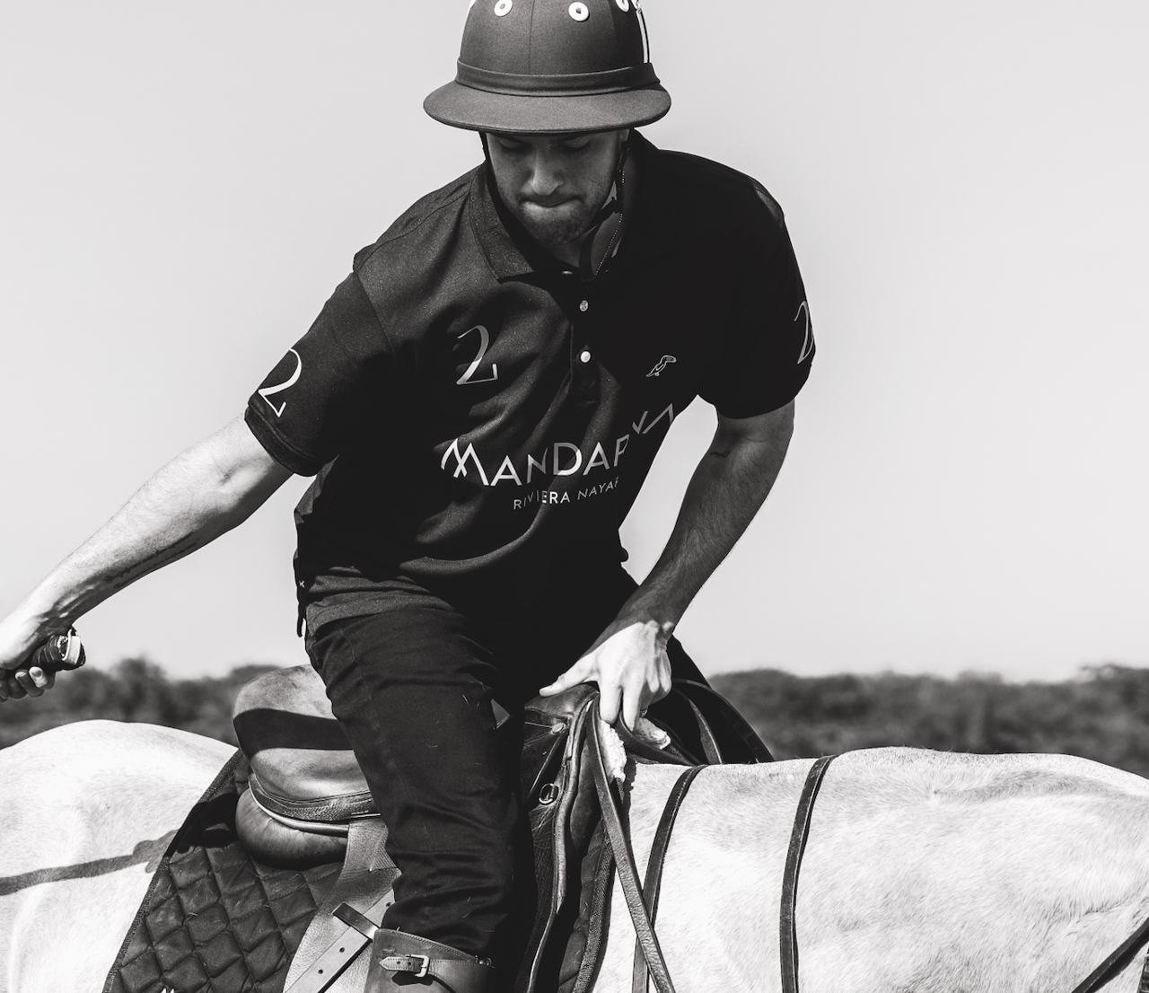 Brendan Brown playing polo at the One & Only Mandarina in Punta Mita, Mexico