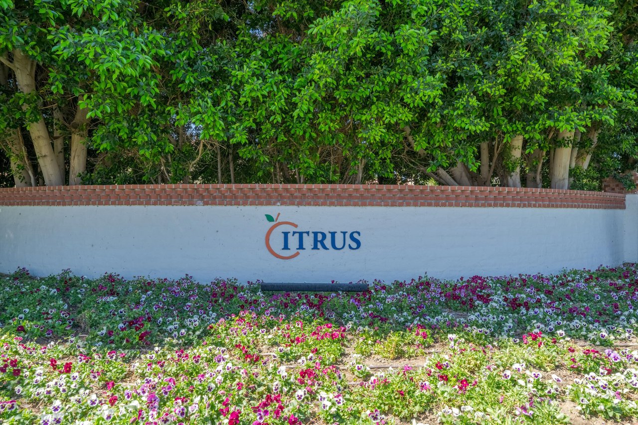 The Citrus Club gate entrance on Jefferson in La Quinta