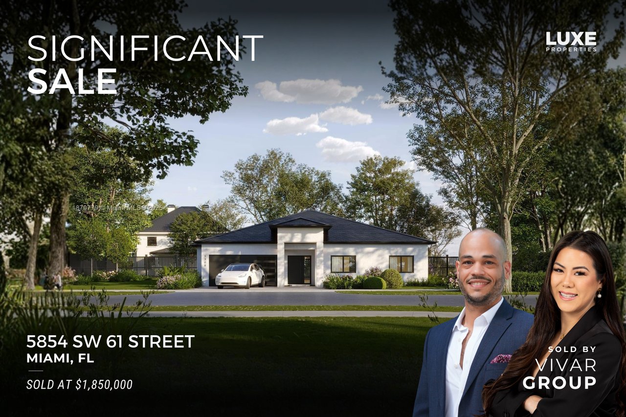 Significant Sale: 5854 SW 61 Street, Miami FL | Luxury New Construction Home SOLD