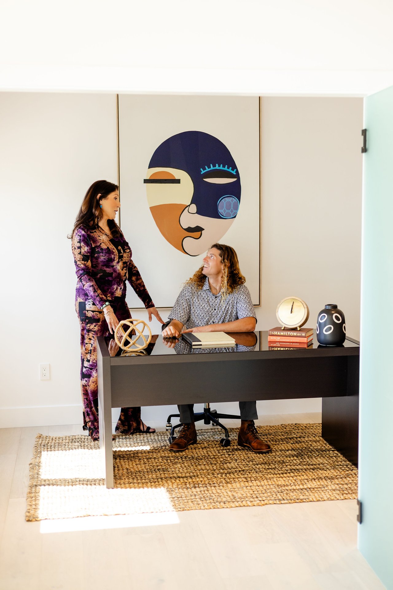 Best San Diego Realtors Felicia Weinbaum and Luke Weinbaum in FW Property Group’s coastal modern office
