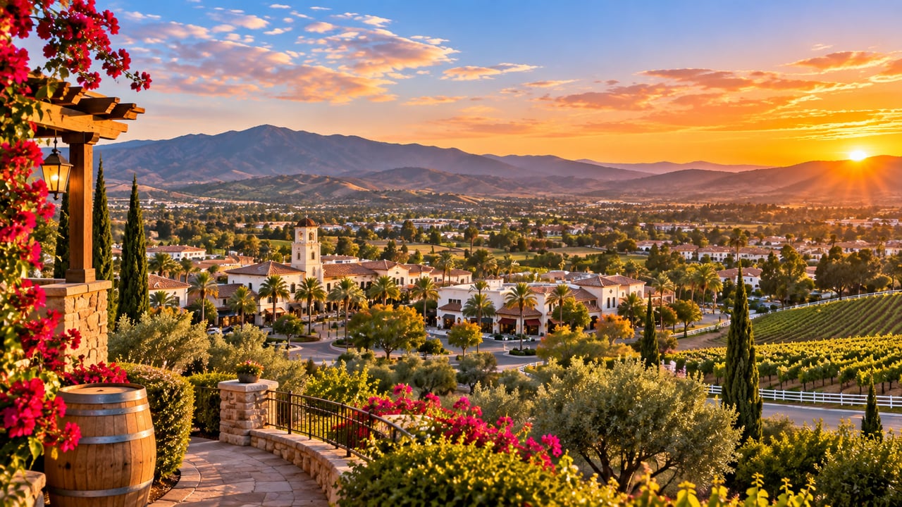 Scenic view of the Temecula, California landscape, highlighting the local lifestyle for buyers relocating to Southern California.