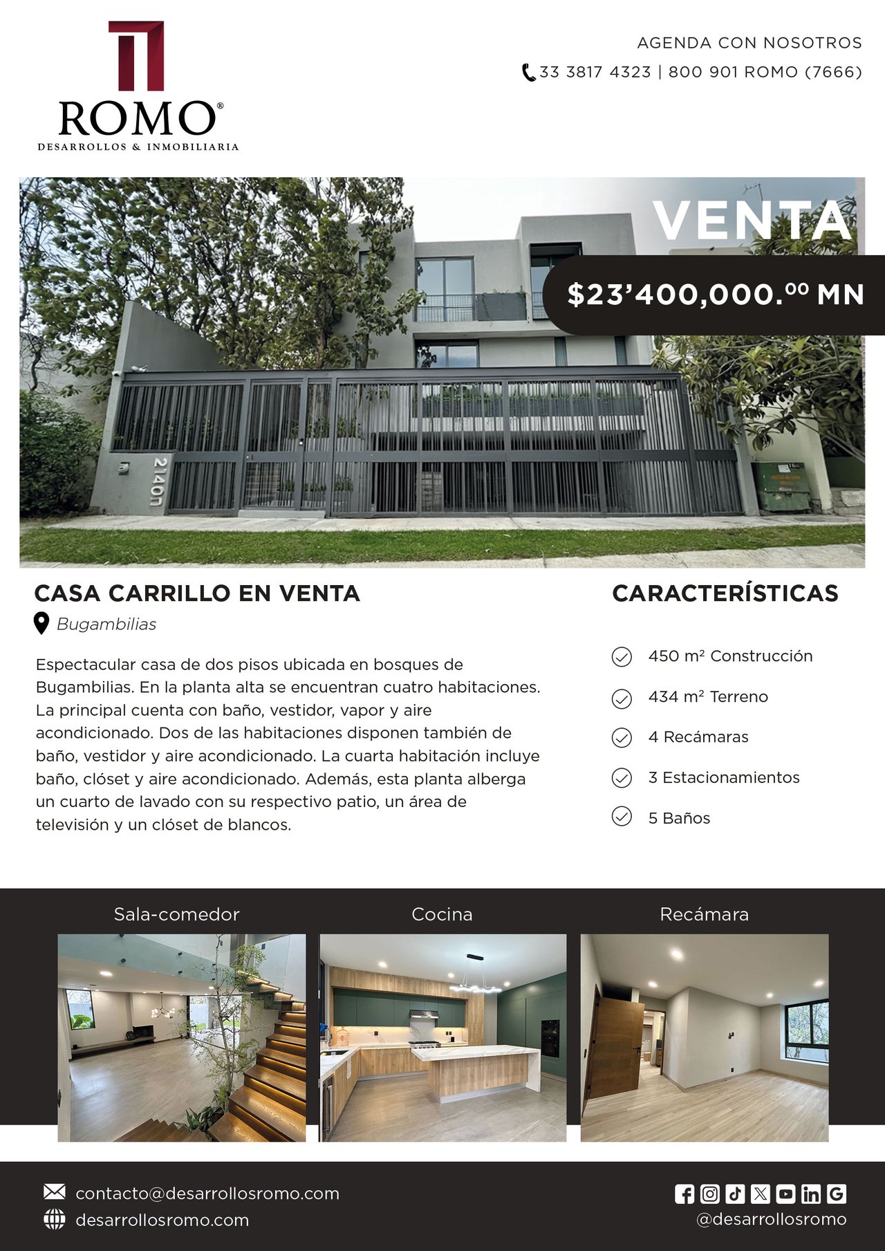 CASA CARRILLO EN VENTA EN BUGAMBILIAS $23'400,000.00 MN