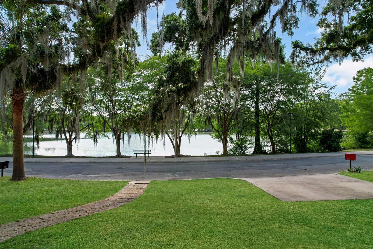 lake view at 1647 Lake Ella Drive in Tallahassee Florida Home for Rent