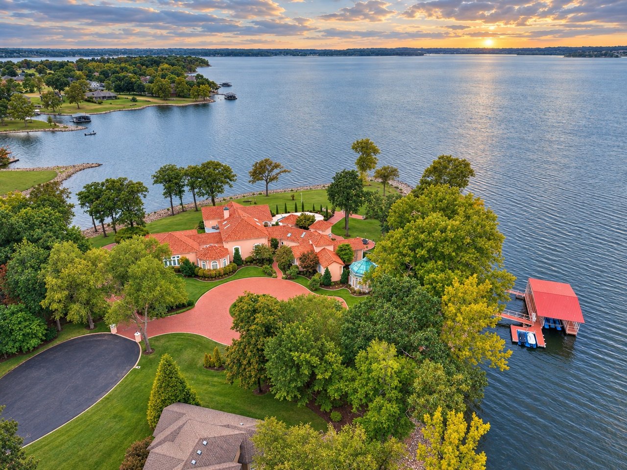 A Mediterranean Masterpiece on Grand Lake: Waterfront Living at 28910 S 593rd Road - Wyatt Poindexter - The Agency Grand Lake Oklahoma