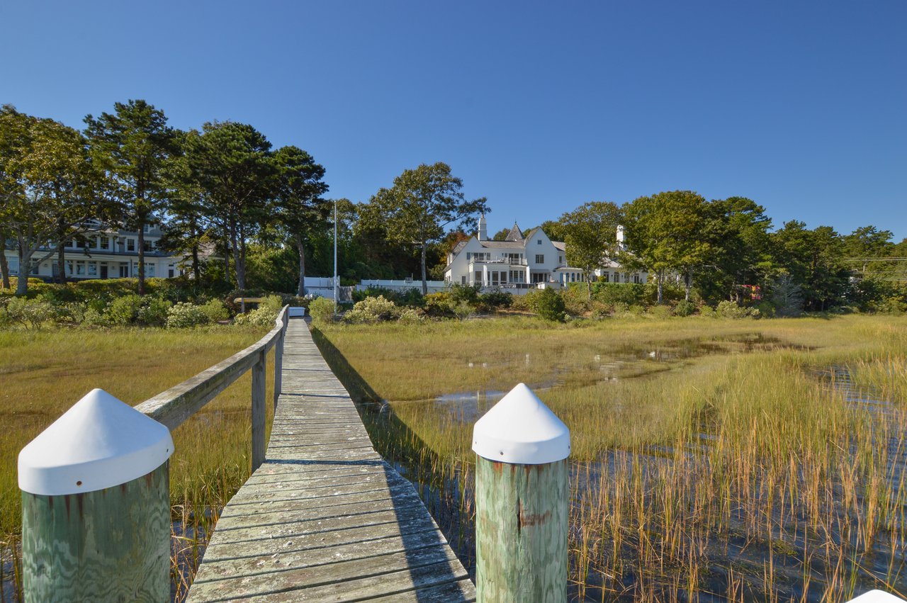 Oyster Harbors Waterfront With Deep-Water Dock and Pool