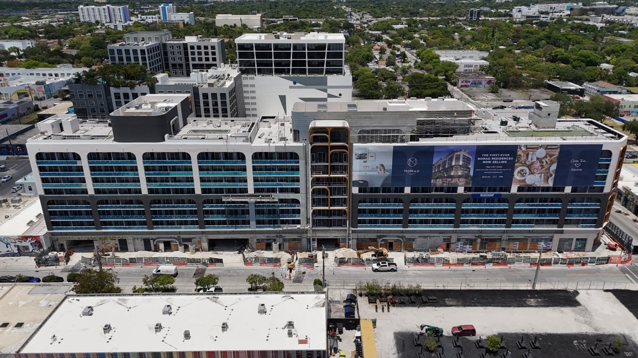 July 2025 | Exterior Cladding Nears Completion at NoMad Residences Wynwood