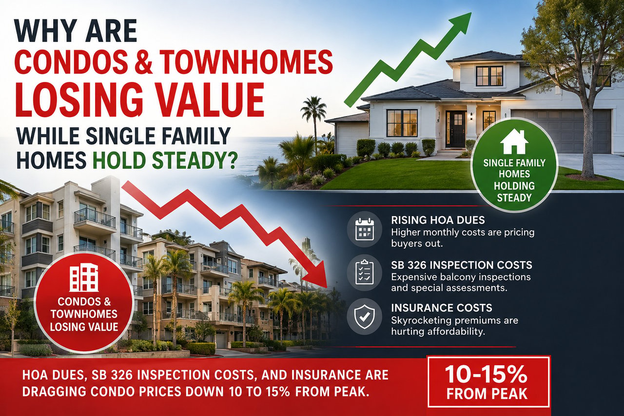 Why San Diego Condo Prices Are Falling While Single Family Homes Hold Steady