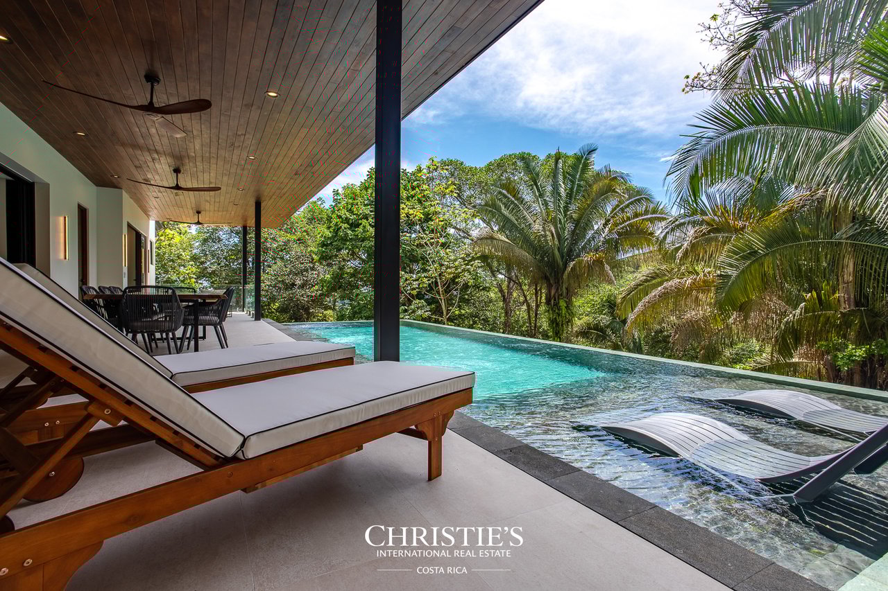 Modern Tropical Ocean & Mountain View Home
