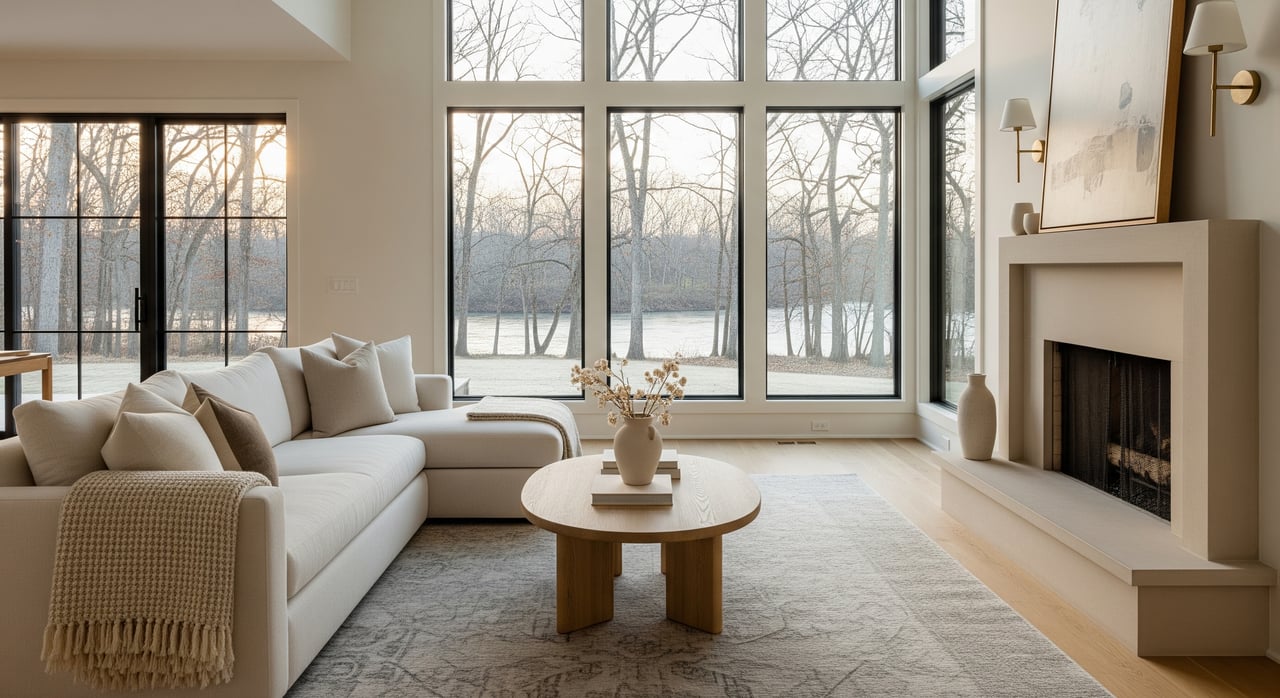 Staging River Hills Homes For Winter Listing Photos