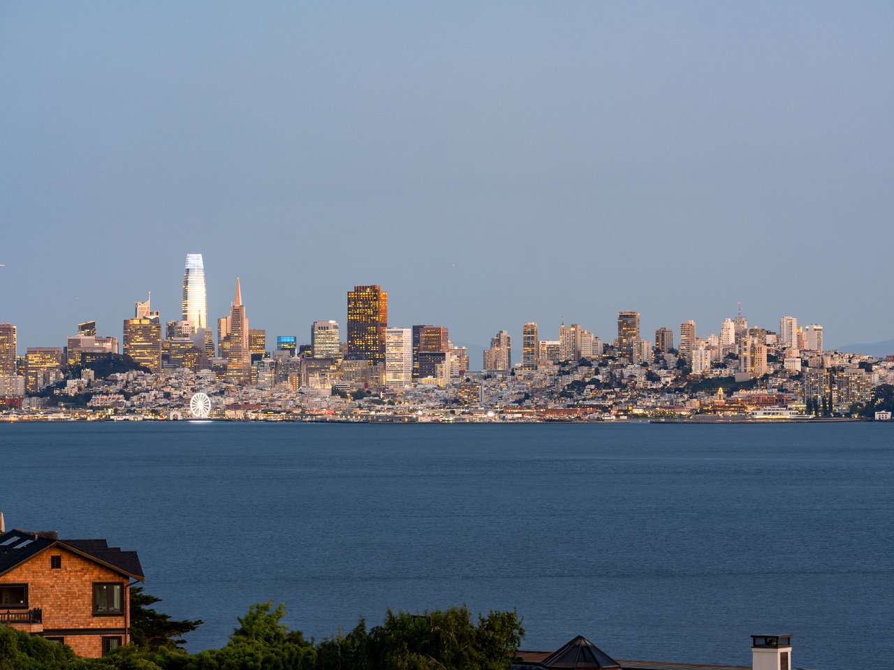 Exceptional Setting with views spanning San Francisco, the Golden Gate Bridge, Sausalito, and across the bay