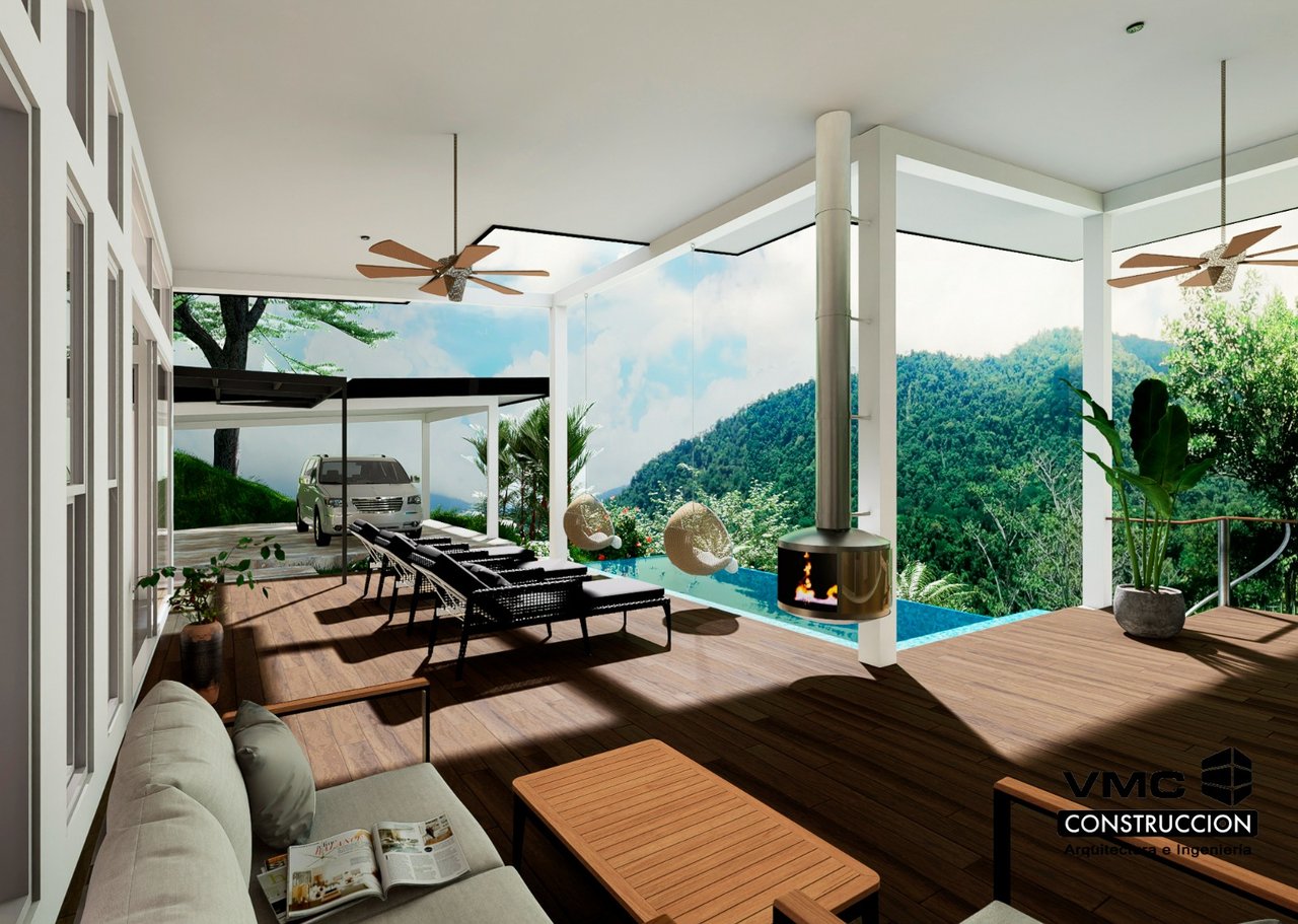 A Huge Rainforest, River & Waterfall Property With TWO Mountain & Jungle-View Luxury Homes on a Massive 4.93 Acre Lot – PLUS an Additional Plantel ready for Development