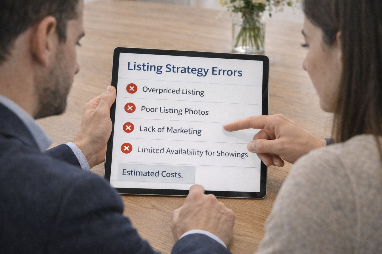 Real estate agent advising sellers on common home selling mistakes